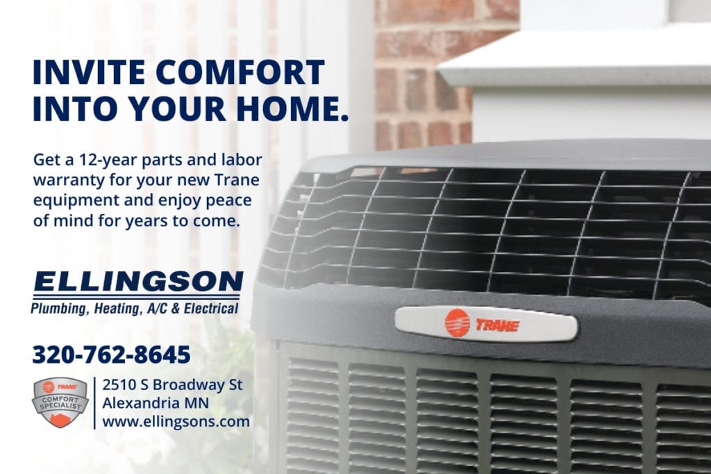 trane air conditioner installed by Ellingson